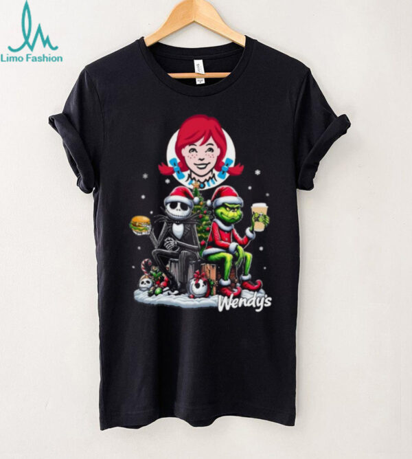 Wendy�s Christmas Jack Skellington And Grinch Burger Coffee T Shirt