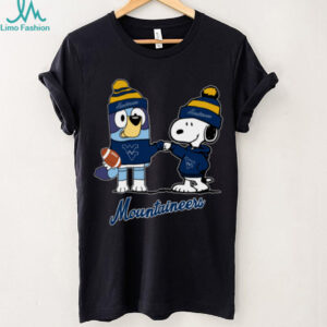 West Virginia Mountaineers Christmas Snoopy Bluey NCAA Cute Football Shirt