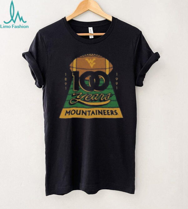 West Virginia Mountaineers Navy Blue Homefield 100 Years  Shirt