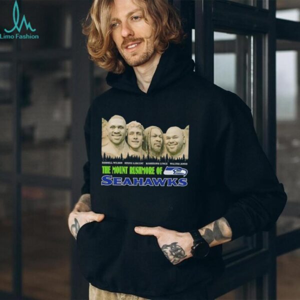 Wilson Largent Lynch Jones the mount rushmore of Seattle Seahawks shirt