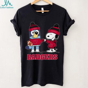 Wisconsin Badgers Christmas Snoopy Bluey NCAA Cute Football Shirt