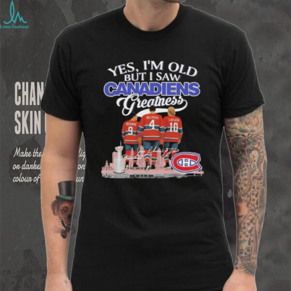 Yes I’m old but I saw Canadiens greatness legends Richard Beliveau Lafleur skyline shirt