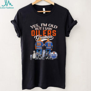Yes I’m old but I saw Edmonton Oilers Gretzky and Messier skyline signatures shirt