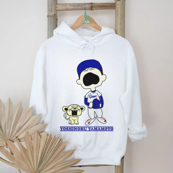 Yoshinobu Yamamoto Charlie Brown Los Angeles Dodgers MLB baseball 2025 shirt