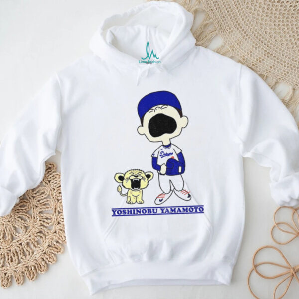 Yoshinobu Yamamoto Charlie Brown Los Angeles Dodgers MLB baseball 2025 shirt