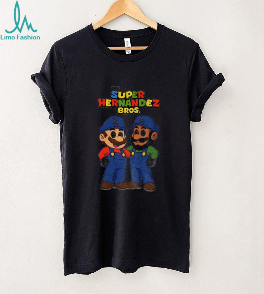 Super Mario The Super Hernandez Bros Los Angeles Dodgers MLB baseball shirt Super Mario The Super Hernandez Bros Los Angeles Dodgers MLB baseball shirt
