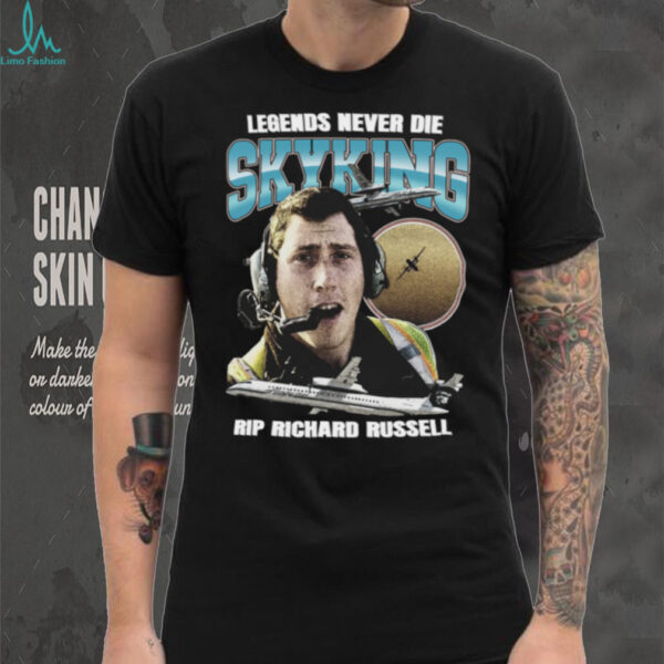 GoodShirts Legends Never Die SkyKing Memorial Graphic shirt