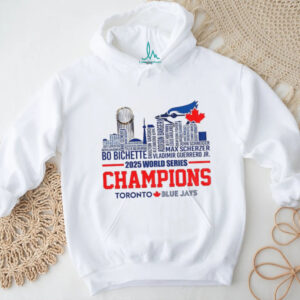 2025 Toronto Blue Jays World Series Champions Players name city skyline shirt