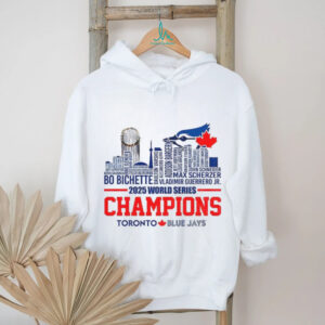 2025 Toronto Blue Jays World Series Champions Players name city skyline shirt