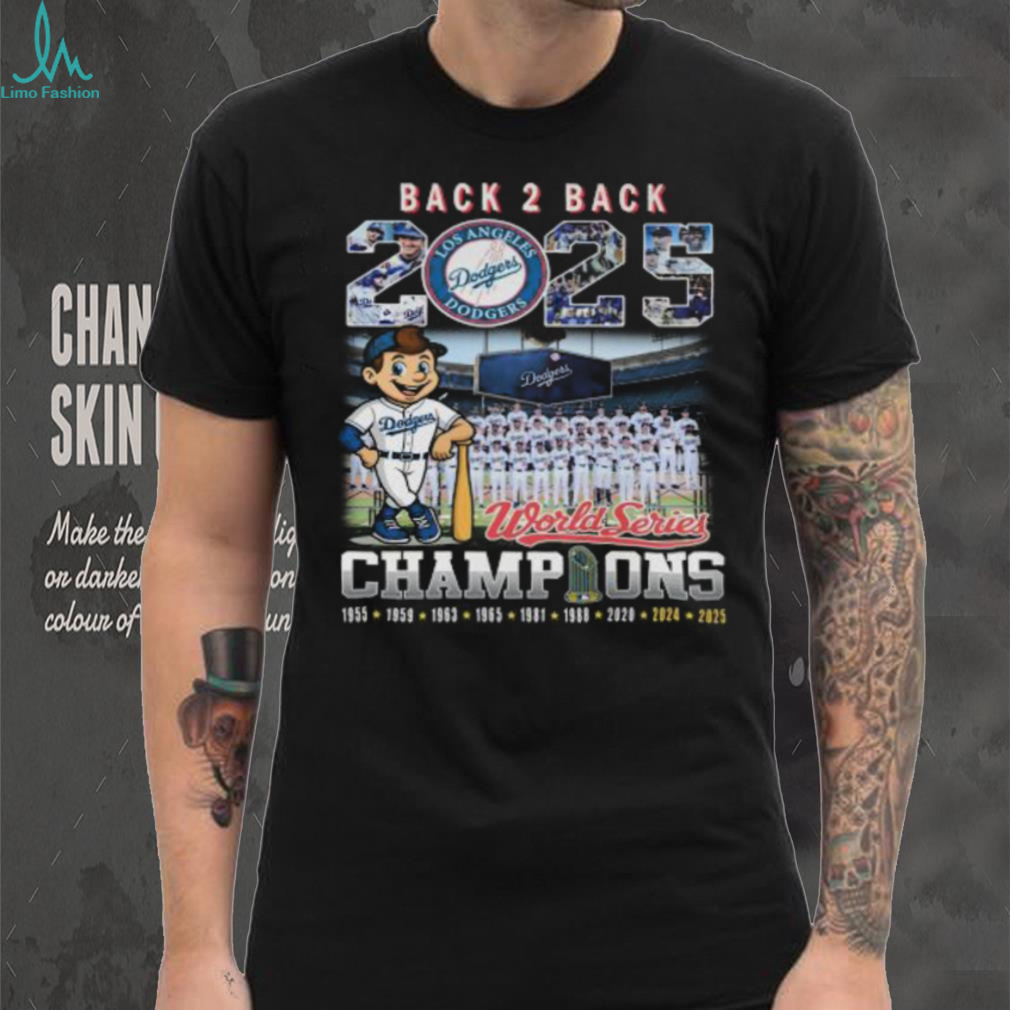 2025 World Series Back 2 Back Champions Los Angeles Dodgers T Shirt 2025 World Series Back 2 Back Champions Los Angeles Dodgers T Shirt