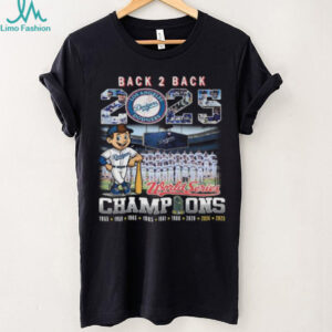 2025 World Series Back 2 Back Champions Los Angeles Dodgers T Shirt