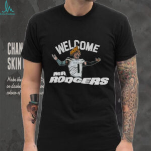Aaron Rodgers Cheese hat New York Jets NFL Football 2025 Welcome Mr Rogers shirt