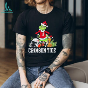 Alabama Crimson Tide The Grinch and Max helmet Christmas 2025 shirt