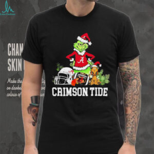 Alabama Crimson Tide The Grinch and Max helmet Christmas 2025 shirt