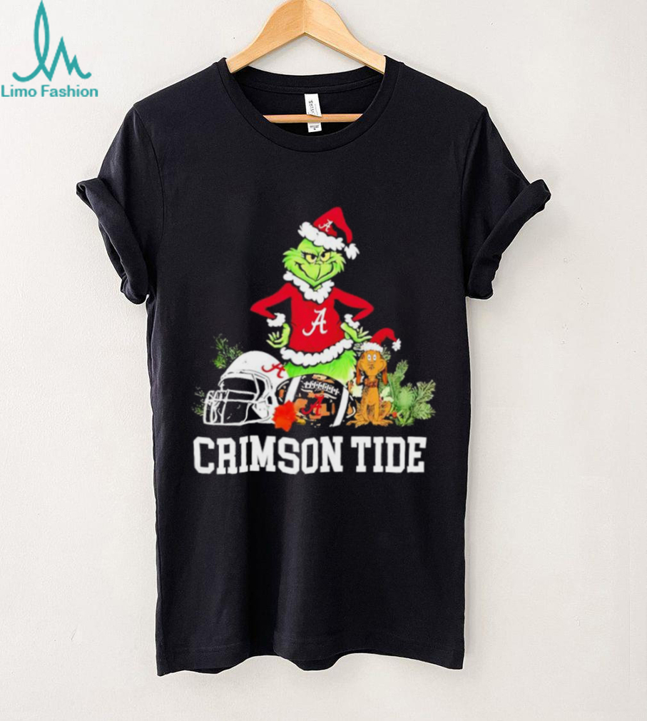 Alabama Crimson Tide The Grinch and Max helmet Christmas 2025 shirt Alabama Crimson Tide The Grinch and Max helmet Christmas 2025 shirt