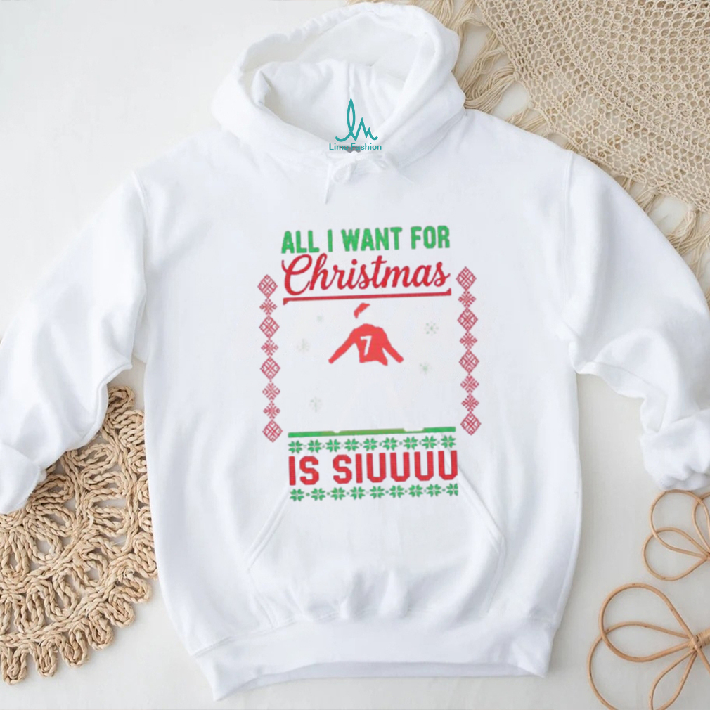 All I Want for Christmas Is Siuuu Sweatshirt Ronaldo Portugal Xmas Jumper