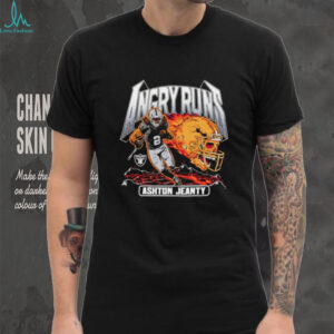 Ashton Jeanty angry runs Las Vegas Raiders shirt