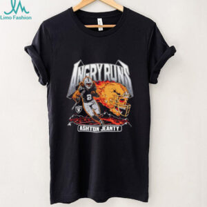 Ashton Jeanty angry runs Las Vegas Raiders shirt