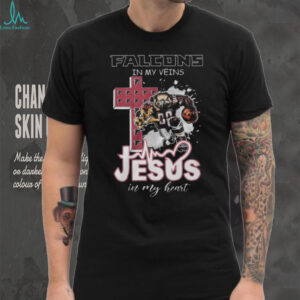 Atlanta Falcons In My Veins Jesus In My Heart T Shirt
