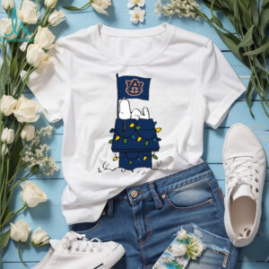 Auburn Tigers Snoopy House Holiday Lights TShirt