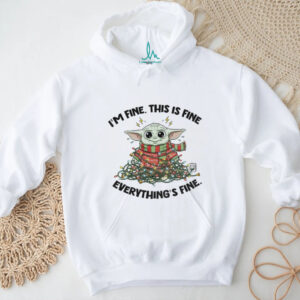 Baby Yoda I’m fine this is fine everything’s fine Christmas shirt