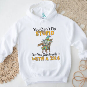Baby Yoda you can’t fix stupid but I can numb it with a 2×4 Merry Christmas shirt