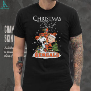 Bengals Snoopy Begins With Christ And Friends Peanuts Christmas Shirt
