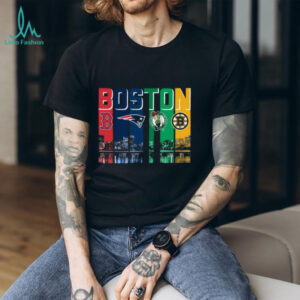 Boston Sports City Skyline T Shirt
