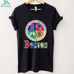 Boston sports teams logo Red Sox Patriots Celtics Bruins shirt