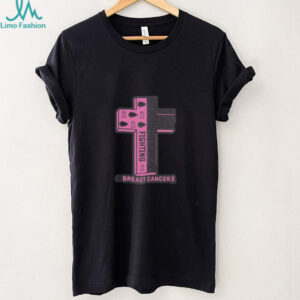 Breast Cancer Awareness Christian Cross T Shirt