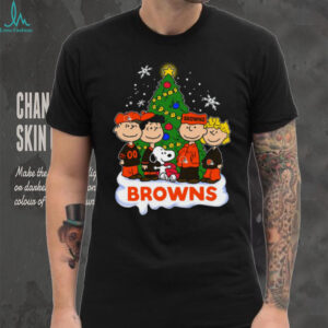 Browns Peanuts Snoopy and Friends Christmas T Shirt