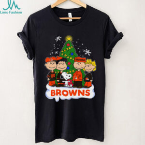 Browns Peanuts Snoopy and Friends Christmas T Shirt