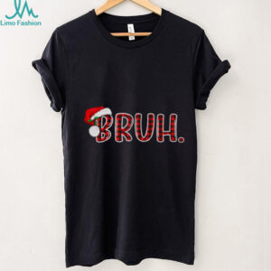 Bruh Funny Christmas Plaid Teens Boys Kids Xmas Pajamas T Shirt