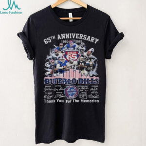 Buffalo Bills 65th Anniversary 1960 2025 Billieve thank you for the memories signatures shirt