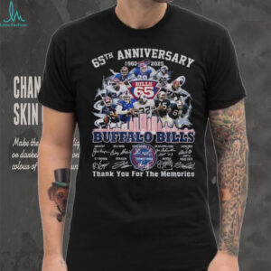 Buffalo Bills 65th Anniversary 1960 2025 Billieve thank you for the memories signatures shirt