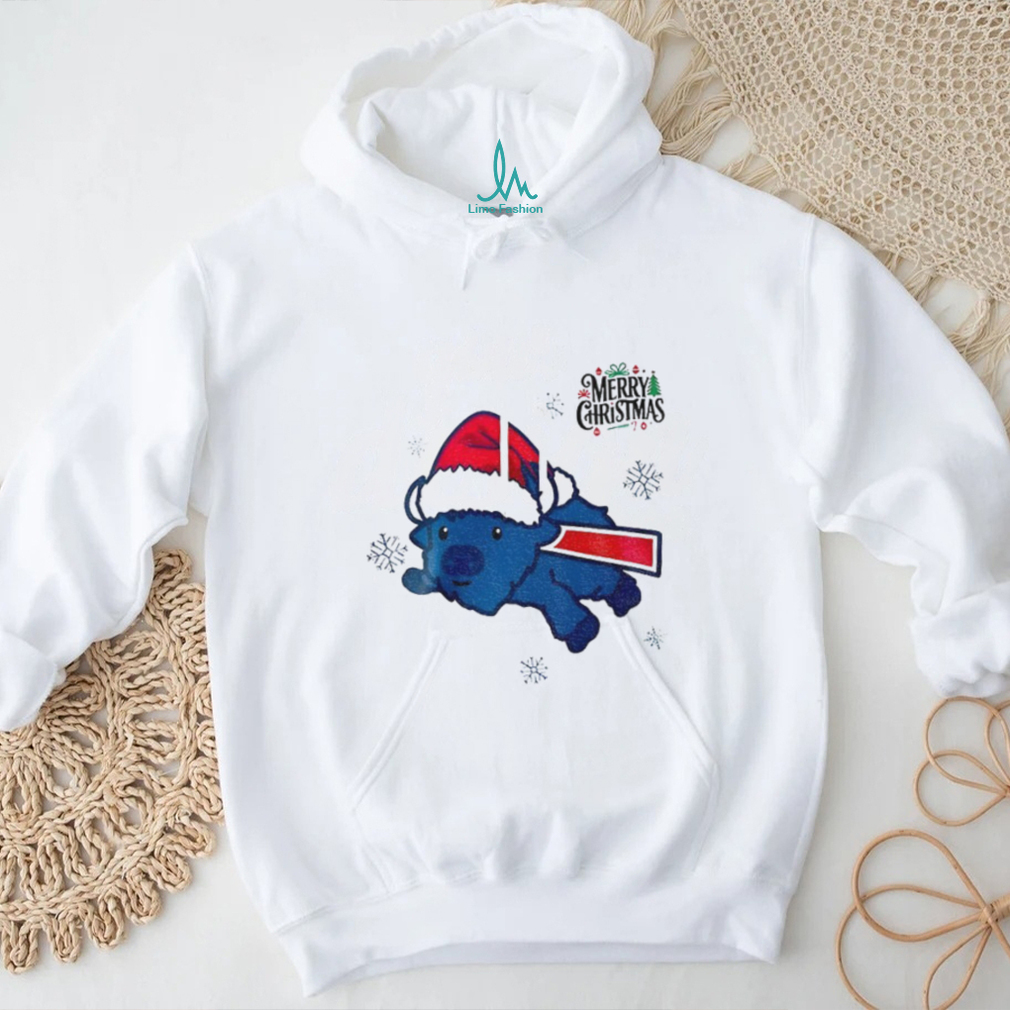 Buffalo mascot Santa hat Buffalo Bills Merry Christmas 2025 shirt Buffalo mascot Santa hat Buffalo Bills Merry Christmas 2025 shirt
