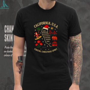 California USA coastal Christmas spirit shirt