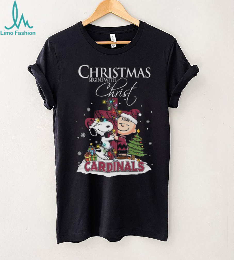 Cardinals Snoopy Begins With Christ And Friends Peanuts Christmas Shirt Cardinals Snoopy Begins With Christ And Friends Peanuts Christmas Shirt