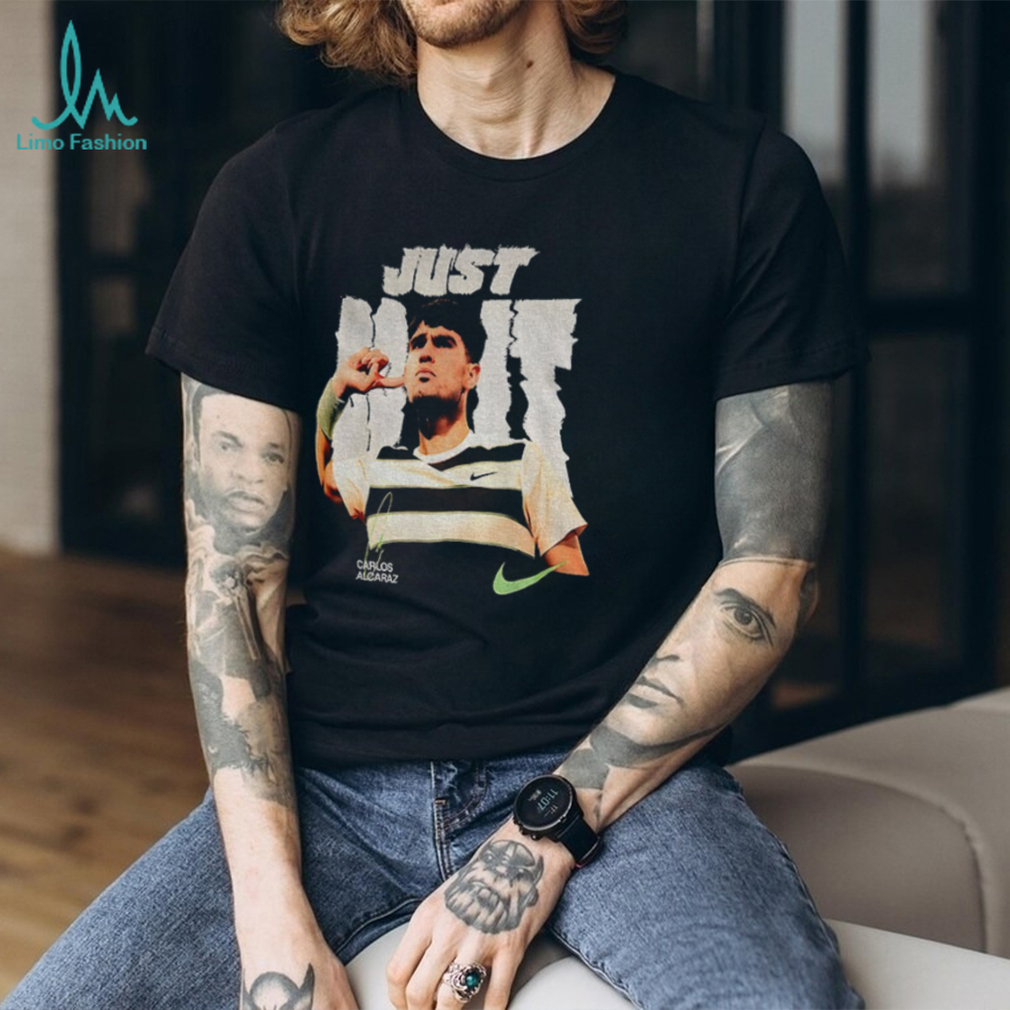 Carlos Alcaraz China Season Just do it Nike logo signature shirt Carlos Alcaraz China Season Just do it Nike logo signature shirt