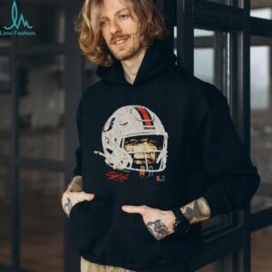 Carson Beck helmet face Miami Hurricanes NFL Football signature shirt