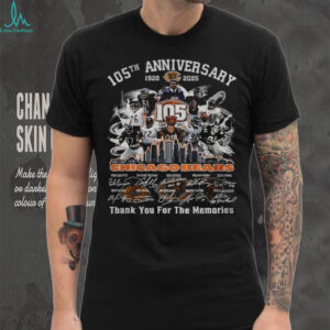Chicago Bears 105th Anniversary 1920 2025 Bear Down thank you for the memories signatures shirt