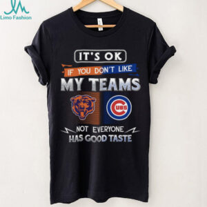 Chicago Bears & Cubs Fan T Shirt Not Everyone Has Good Taste