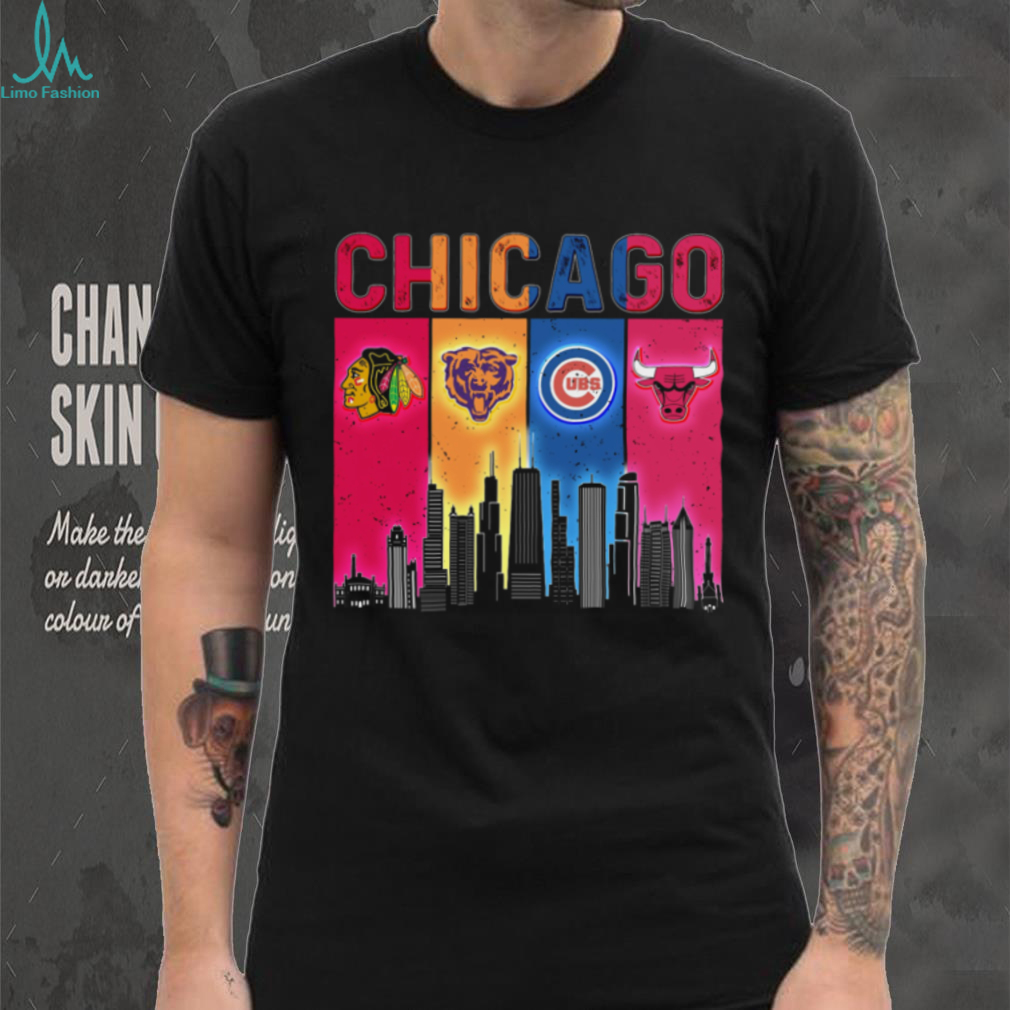 Chicago Bulls Chicago Cubs Chicago Bears And Chicago Blackhawks My City My Team Chicago Skyline T shirts Chicago Bulls Chicago Cubs Chicago Bears And Chicago Blackhawks My City My Team Chicago Skyline T shirts