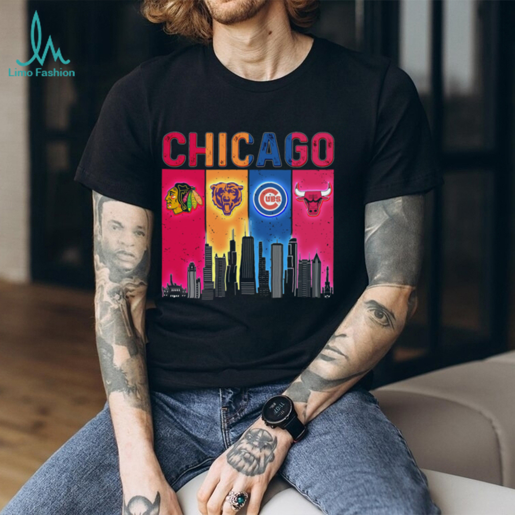 Chicago Bulls Chicago Cubs Chicago Bears And Chicago Blackhawks My City My Team Chicago Skyline T shirts Chicago Bulls Chicago Cubs Chicago Bears And Chicago Blackhawks My City My Team Chicago Skyline T shirts