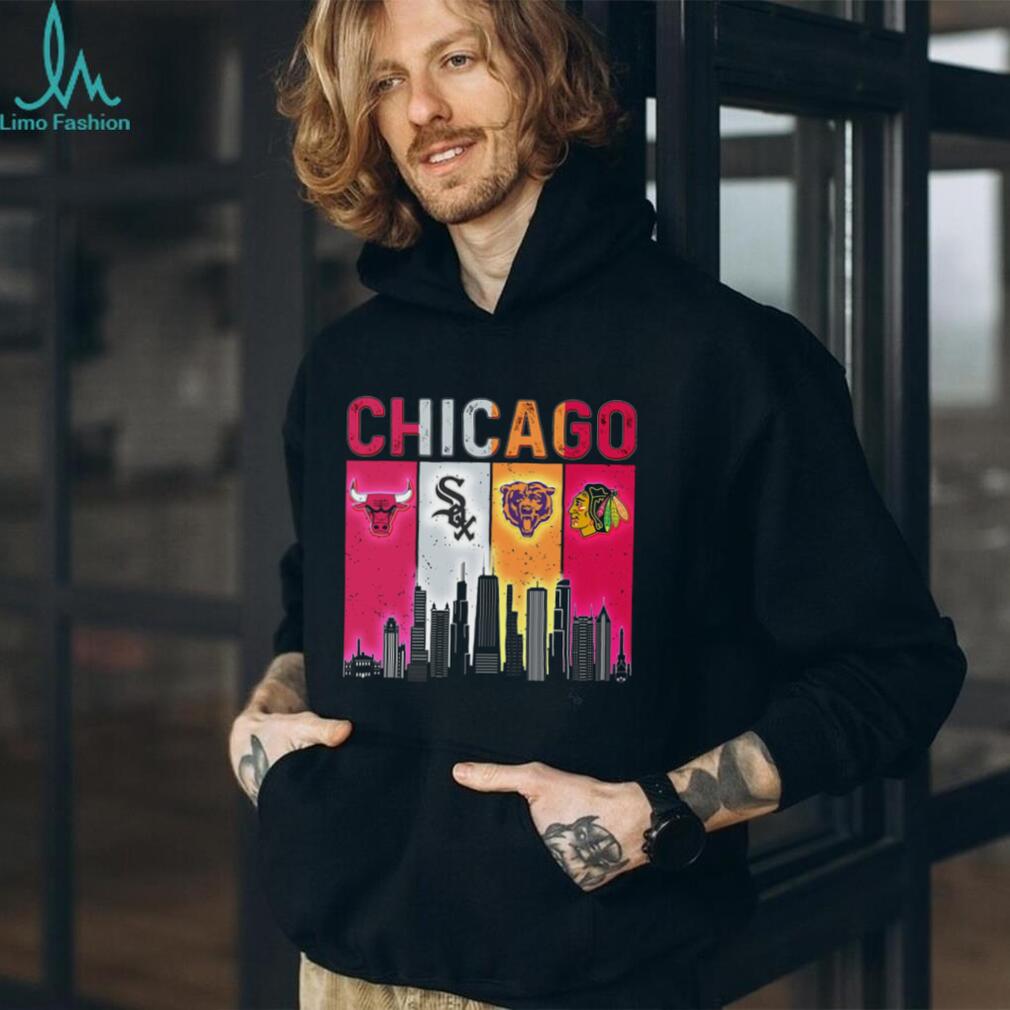 Chicago Sports Skyline T Shirt Chicago Sports Skyline T Shirt