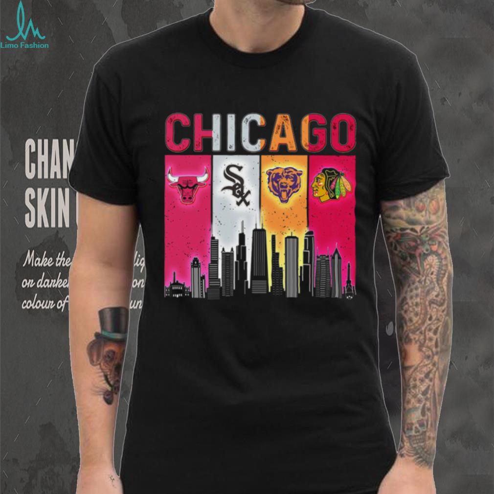 Chicago Sports Skyline T Shirt Chicago Sports Skyline T Shirt
