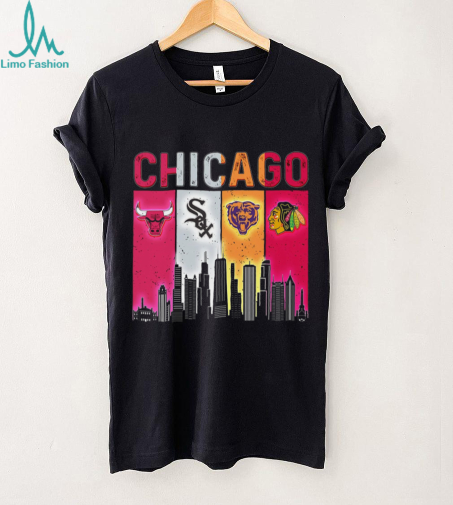 Chicago Sports Skyline T Shirt Chicago Sports Skyline T Shirt