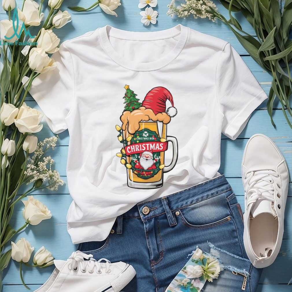 Christmas Beer Santa Mug Shirt Funny Holiday Party Tee Christmas Beer Santa Mug Shirt Funny Holiday Party Tee