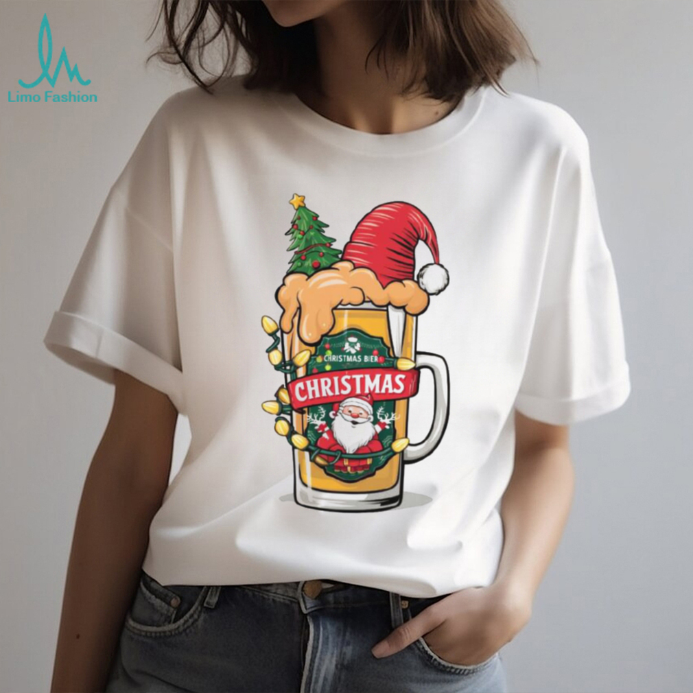 Christmas Beer Santa Mug Shirt Funny Holiday Party Tee Christmas Beer Santa Mug Shirt Funny Holiday Party Tee