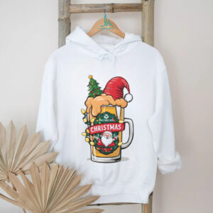 Christmas Beer Santa Mug Shirt Funny Holiday Party Tee